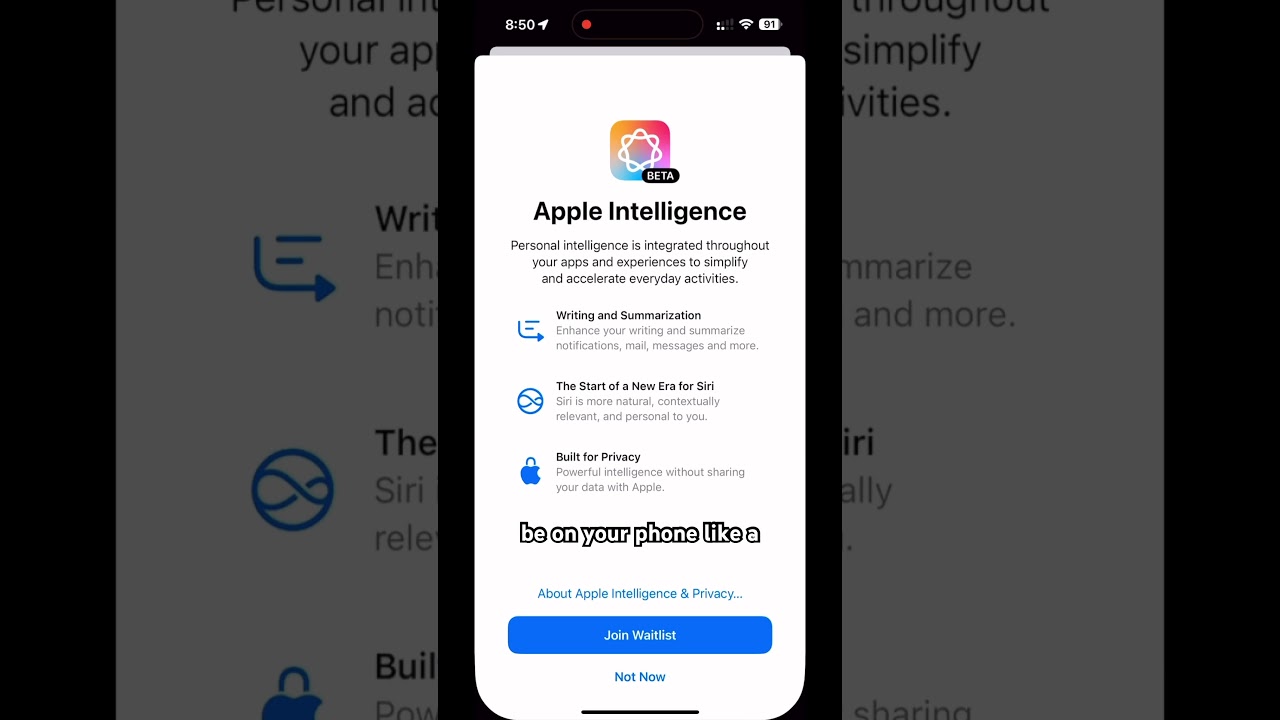 apple intelligence waitlist