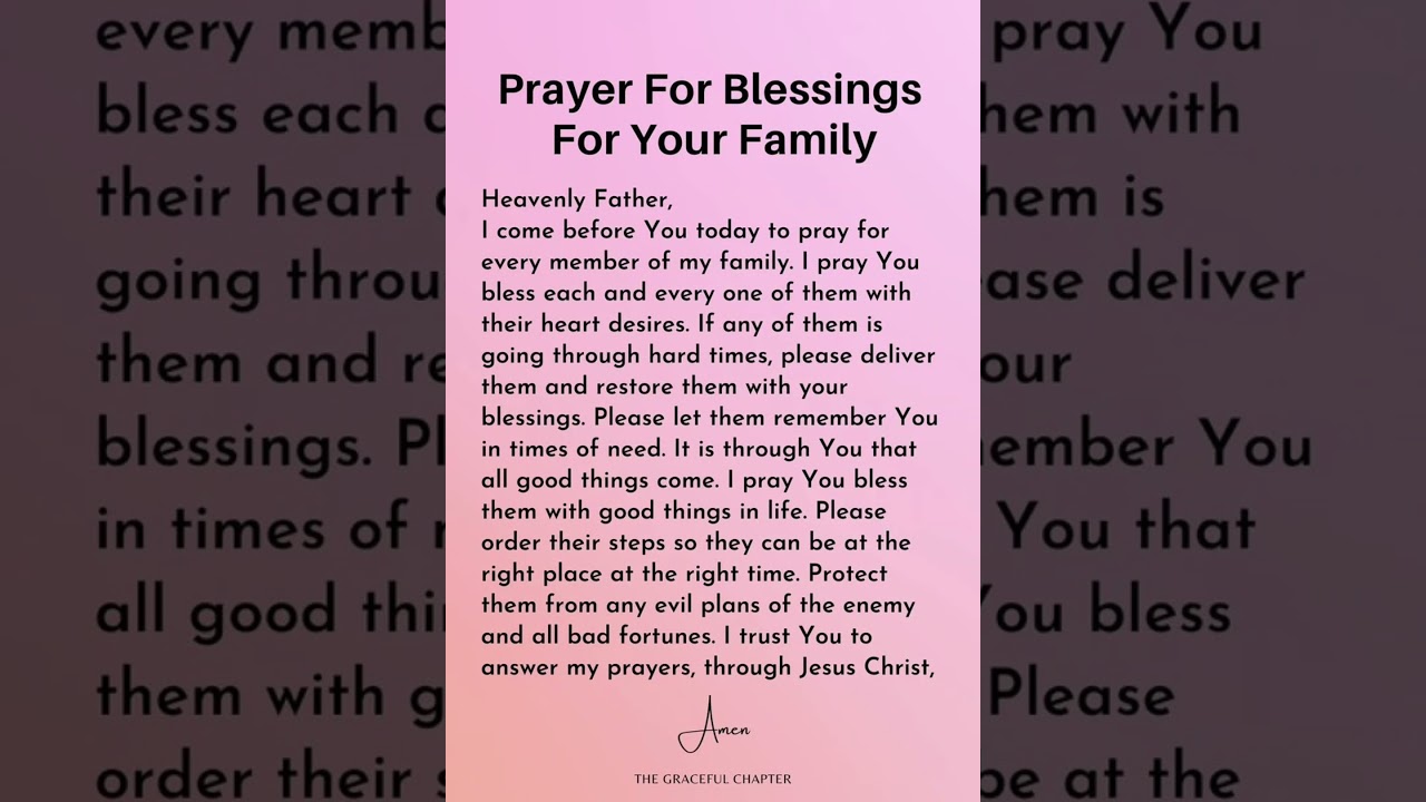 Prayer for the family quotes: 30 essential, practical examples 7 prayer for the family quotes