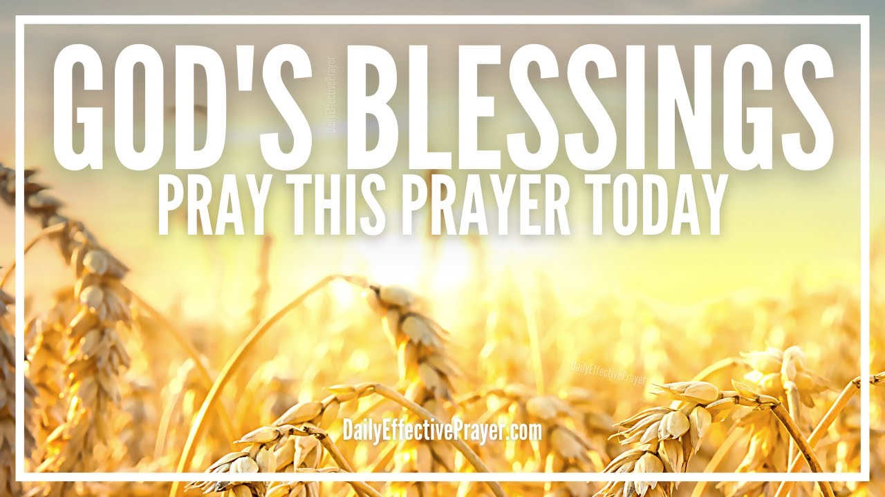 how to pray to god for blessings