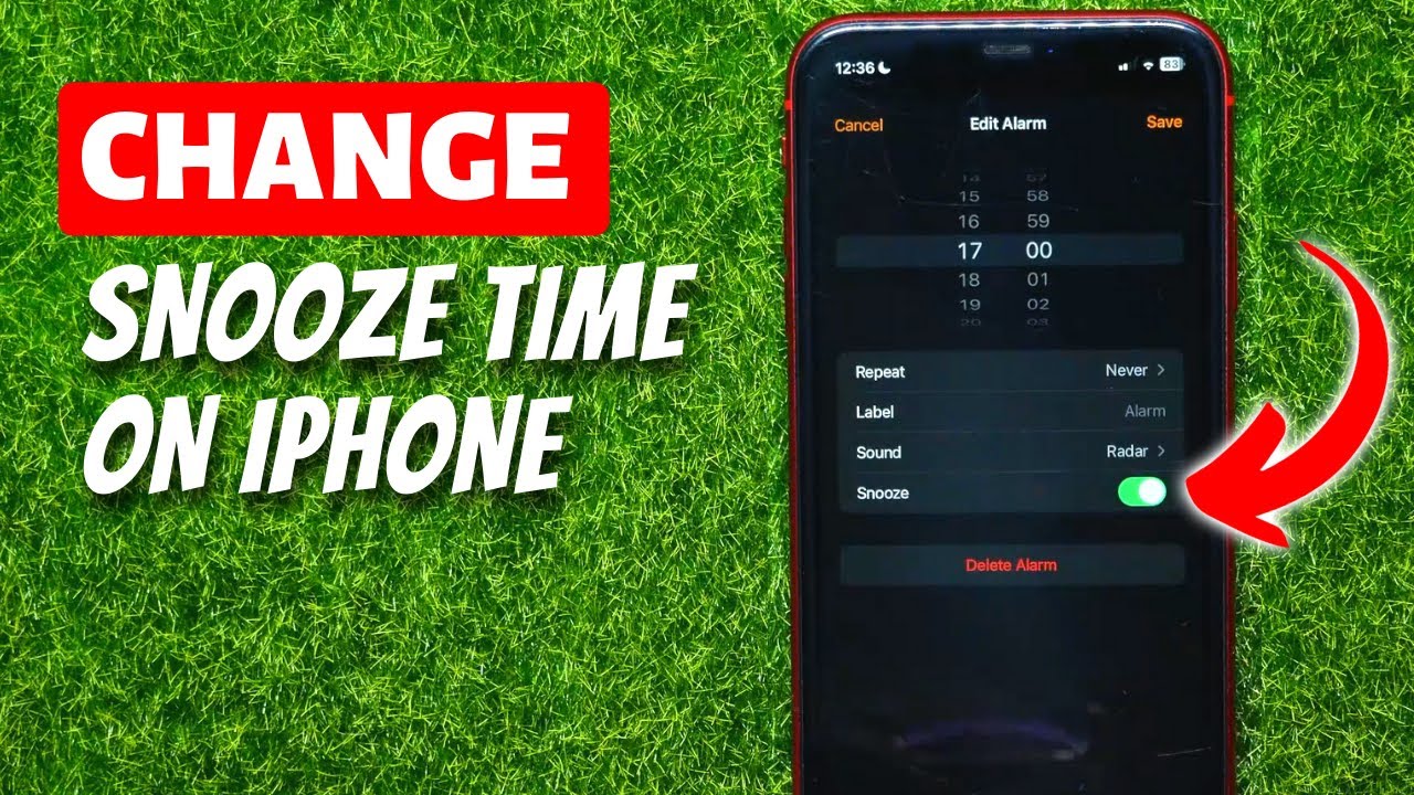 how to change snooze time on iphone
