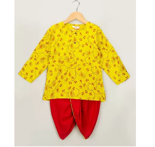 Dhoti kurta "width =" 505 "height =" 480 "srcset =" https://dinerados.com/wp-content/uploads/2020/05/10-conjuntos-comodos-para-vestir-a-tu-bebe- with-style.png 505w, https: // cdn .cdnparenting.com / articles / 2019/10/19124451 / Dhoti-kurta-1-2-442x420.png 442w "tailles =" (largeur maximale: 505px) 100vw, 505px