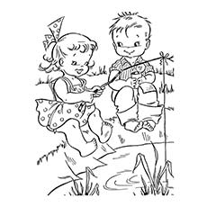 Feuilles à colorier de pêche pour enfants 