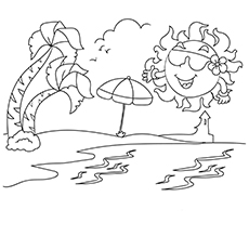 Coloriage d'été le plus chaud pour les enfants 