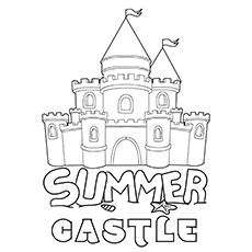 Image du château d'été pour les enfants à colorier