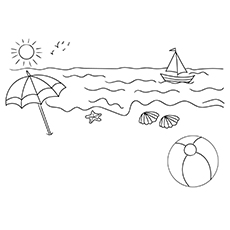 Photo d'été au bord de la mer à colorier cette saison