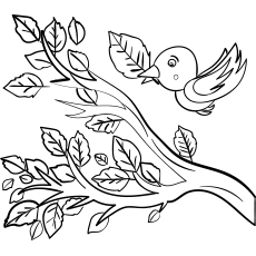 Les 35 meilleures pages à colorier d'automne que votre enfant adorera colorier 67 Coloriage oiseau volant en automne