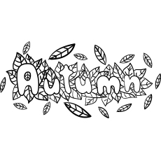 Les 35 meilleures pages à colorier d'automne que votre enfant adorera colorier 72 Feuille de coloriage de mot mandala d'automne pour les enfants