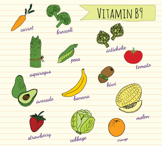 Complexe de vitamine B pendant la grossesse - Vitamine B9