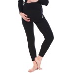 Leggings de grossesse de maternité extensibles à la taille noire