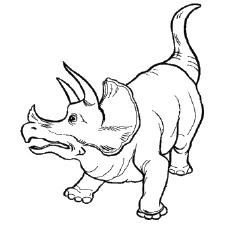 35 coloriages uniques de dinosaures que votre enfant adorera 53 Coloriage - Dinosaure Tricératops