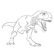 35 coloriages uniques de dinosaures que votre enfant adorera 73 Coloriage de dinosaure Giganotosaurus