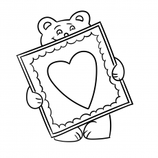 Ours en peluche avec carte de Saint Valentin