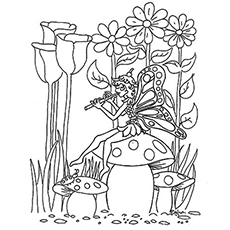 10 belles pages à colorier de lis pour votre petite fille 62 Coloriage fée fleur