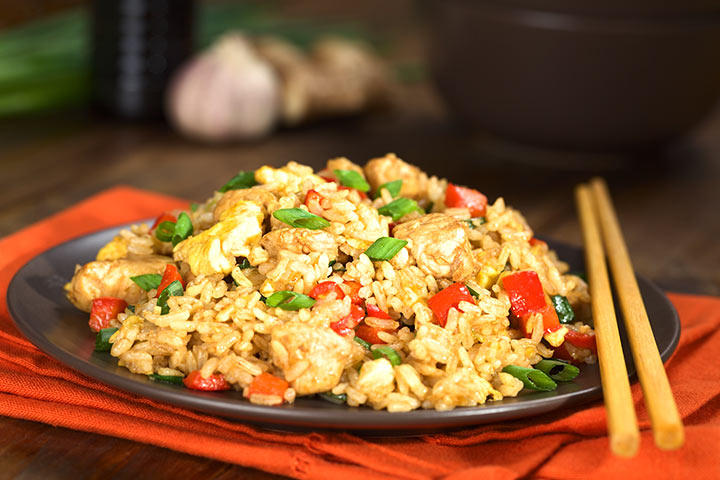 Riz frit au poulet
