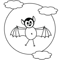 Top 10 des coloriages de lune pour votre enfant 20 The-Halloween-Bat-On-The-Moon