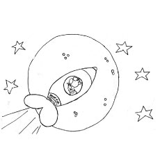 Top 10 des coloriages de lune pour votre enfant 22 Le-shoot-pour-la-lune