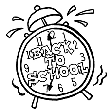 Sonne l'alarme en coloriant votre retour à l'école