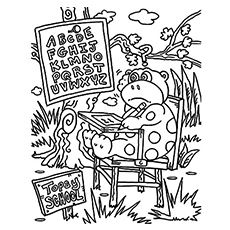 Feuille de coloriage de l'école Topsy