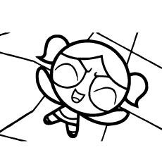 Coloriage de Powerpuff Girls Bubbles