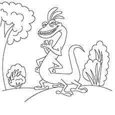 Coloriage de Yeti le monstre Inc