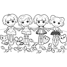 Lalaloopsy Girls Bea Friends Coloring Pages Free