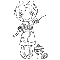 Coloriage de la forêt à feuilles persistantes est le meilleur bûcheron dans les terres de Lalaloopsy