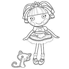 Coloriage princesse de Lalaloopsy à imprimer