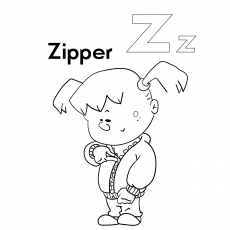 Top 10 des pages à colorier de la lettre Z que votre enfant adorera apprendre et colorier 23 La fille en pull