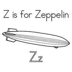 Top 10 des pages à colorier de la lettre Z que votre enfant adorera apprendre et colorier 18 Coloriages Zeppelin