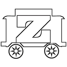 Top 10 des pages à colorier de la lettre Z que votre enfant adorera apprendre et colorier 15 Petit chariot en forme de Z à colorier
