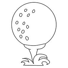 Coloriages de golf - balle de golf