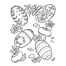 25 superbes pages à colorier d'oeufs de Pâques que votre enfant adorera colorier 34 Coloriage œuf de Pâques imprimable gratuit avec des fleurs