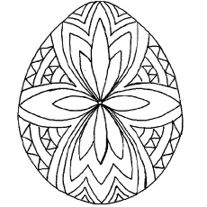 25 superbes pages à colorier d'oeufs de Pâques que votre enfant adorera colorier 36 Motif géométrique sur feuille de coloriage d'oeuf de Pâques imprimable