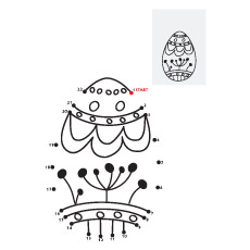 25 superbes pages à colorier d'oeufs de Pâques que votre enfant adorera colorier 44 Reliez les points pour compléter l'image de l'œuf de Pâques à colorier.