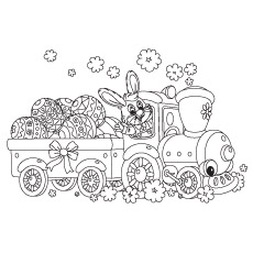 25 superbes pages à colorier d'oeufs de Pâques que votre enfant adorera colorier 45 Coloriage Lapin de Pâques gros oeufs