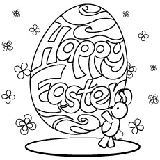 25 superbes pages à colorier d'oeufs de Pâques que votre enfant adorera colorier 51 Coloriage simple de conception d'oeufs de Pâques
