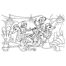 Coloriages Sirènes et Hippocampes