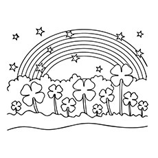 Top 20 coloriages de trèfle à quatre feuilles pour les tout-petits 28 A-leaf-clover_coloring_page-stars