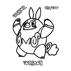 Coloriage Pokémon Pignite