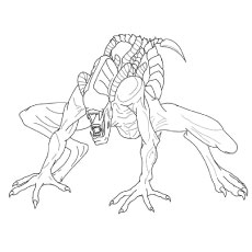 10 coloriages extraterrestres amusants que vos petits adoreront colorier 18 Coloriage de Xénomorphe pour Colorier