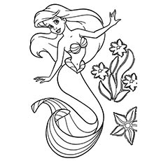 Coloriage Ariel Sirene