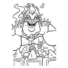 Coloriage Petite Sirène Ursula