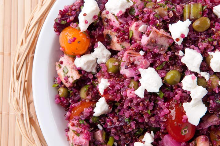 Mélange de pommes, betteraves et quinoa