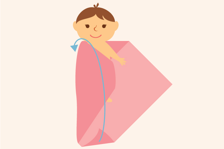 Comment fermer le bas tout en enveloppant un bébé