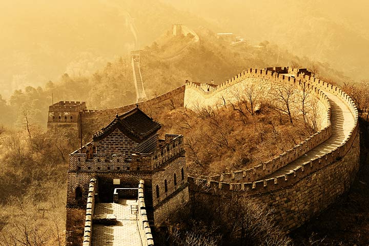 Début et fin de la Grande Muraille de Chine