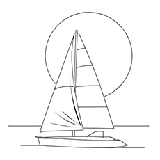 Coloriage Serene Boat