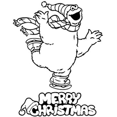 25 pages à colorier monstre mignon et amusant que votre enfant adorera 28 Cookie-Monster-Christmas-color-page