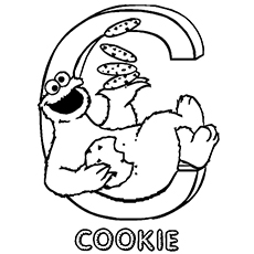 25 pages à colorier monstre mignon et amusant que votre enfant adorera 31 Le-Cookie-Monster-In-Alphabet