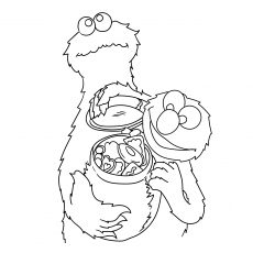 25 pages à colorier monstre mignon et amusant que votre enfant adorera 48 Le monstre aime les cookies