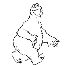 25 pages à colorier monstre mignon et amusant que votre enfant adorera 50 Cookie Monster Walking